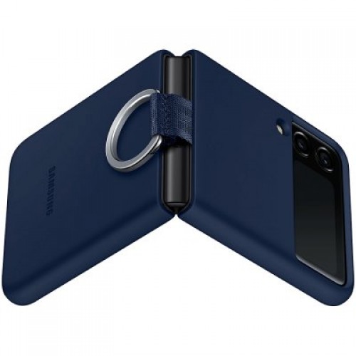 Samsung Galaxy Z Flip3 Silicone Cover with Ring Navy